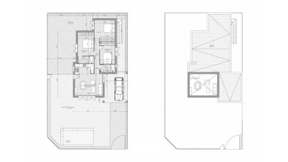 Villa floor plan, 3 bedrooms in SERENA GARDEN VILLAS No. 5 (2D)